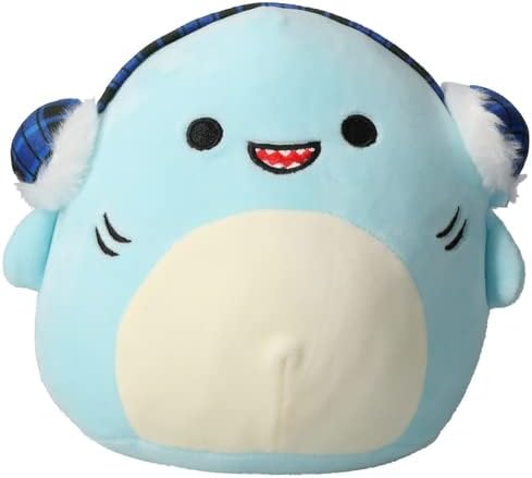 Squishmallows Kellytoy 2022 Holiday Shark Toy Figure Includes Stickers