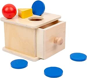 Adena Montessori Infant Coin Box Montessori Toys for 1 Year Old Babies 1.5-2 Years Toddlers.