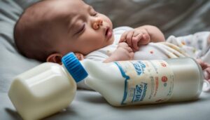 Baby choking on milk coming out of nose while sleeping